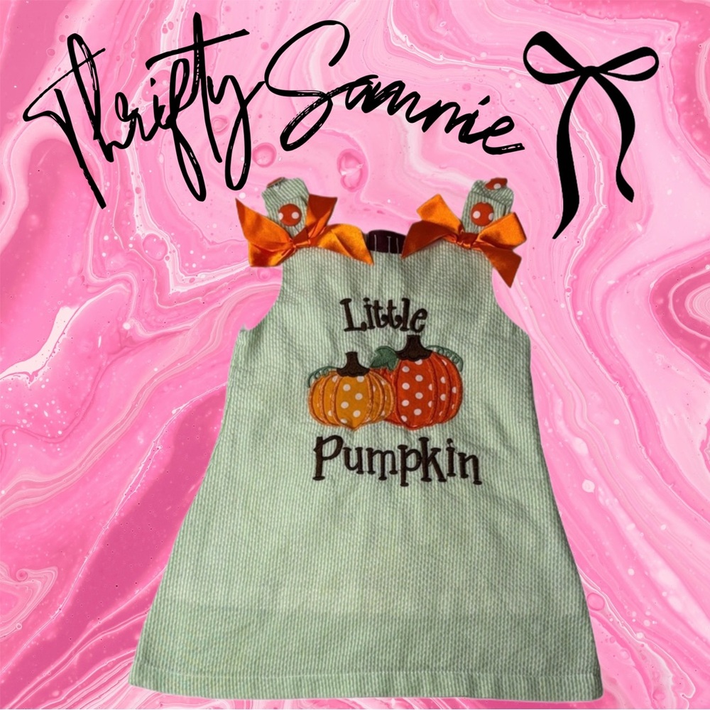 Cactus Little Pumpkin Dress - Green and Orange